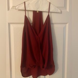 Deep red tank top size xs